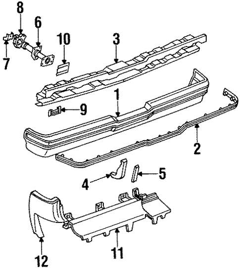 Bumper & Components - Rear for 1985 Buick Riviera #0