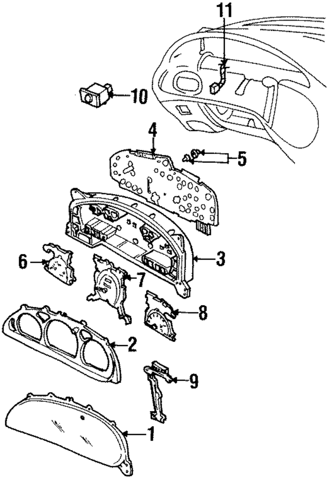 F8DZ17360AA - : Tachometer for Ford: Taurus | Mercury: Sable Image