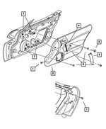 XC871XRAB - Interior Trim: Door Trim Front Panel, Left for Mopar Image