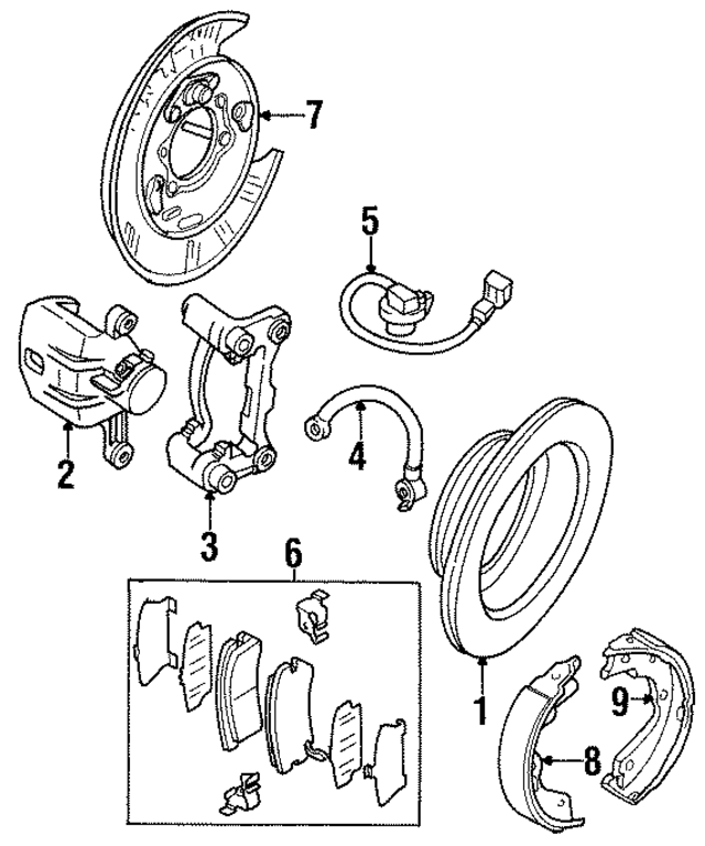 8971207590 - : Park Brake Shoes for Honda Image