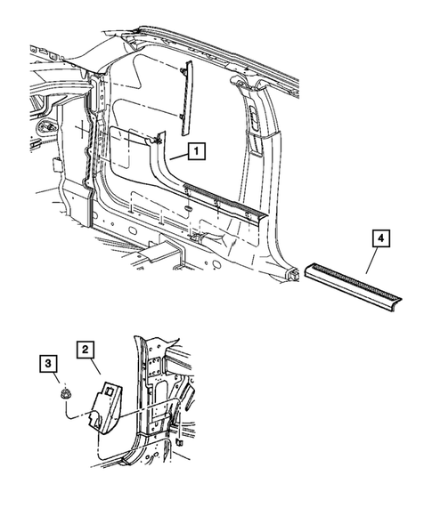 Panels-Moldings-Scuff Plates, Pillar, Cowl, 1/4 Panel Trim and Cargo Covers for 2011 Dodge Charger #1
