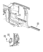 55197482AB - Interior Trim: Footrest Support for Mopar Image image
