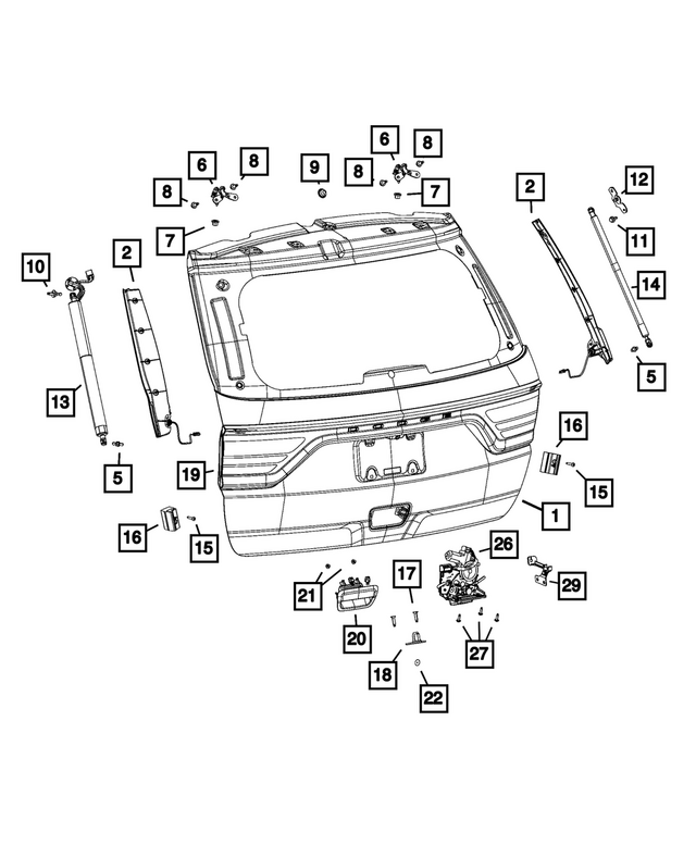 68194670AF - Doors, Door Mirrors and Related Parts: Liftgate Panel for Mopar Image image
