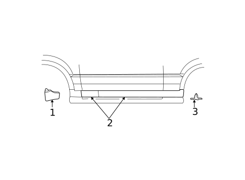 Exterior Trim - Pillars for 1997 Ford Explorer #1
