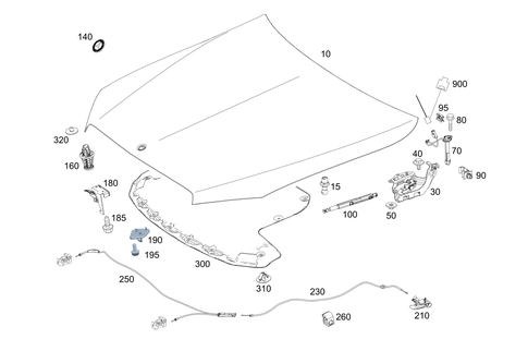 Engine Hood for 2020 Mercedes-Benz C43 AMG #0