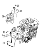 6102122AA - Electrical: Hex Head Bolt And Washer for Mopar Image image