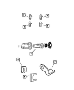 68011560AA - Body Sheet Metal Except Doors: Deck Lid Lock Cylinder Lever for Chrysler: 200, Sebring Image
