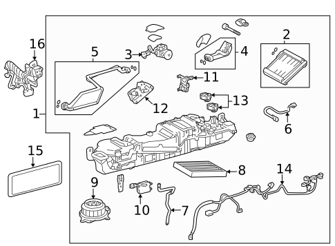 Evaporator Components for 2015 Lexus LS600h #0