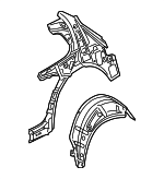 5K3809403A - Body: Inner Panel for Volkswagen: Golf, Golf R, GTI, R32, Rabbit Image