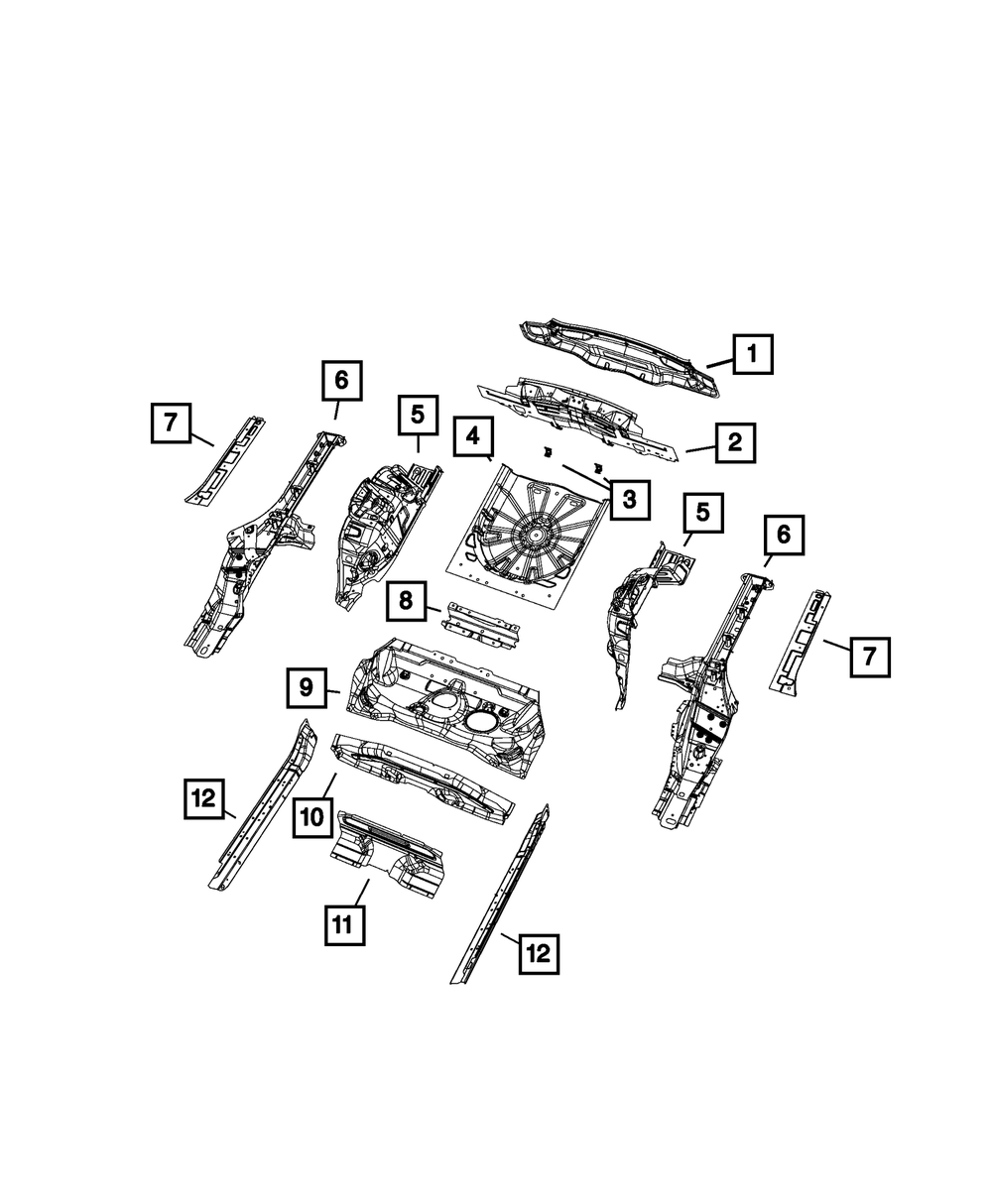 Cross-Member Reinforcement - Mopar (68370958AA)