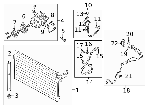 Condenser, Compressor & Lines for 2017 Genesis G90 #0