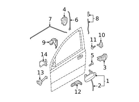 Lock & Hardware for 2008 Chevrolet Aveo5 #0