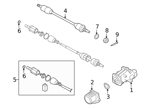 Axle & Differential for 2011 Mitsubishi Outlander #0