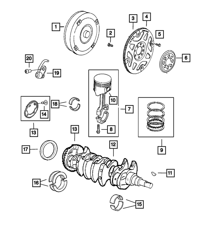« R5093888AE – Engine 2.4L Four Cylinder (Turbo) : Couple Ensemble De Convertisseur pour Mopar Image »