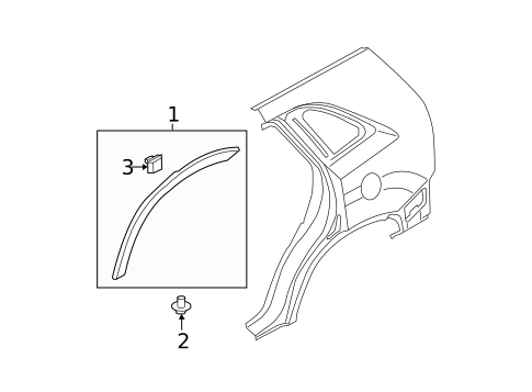 Exterior Trim - Quarter Panel for 2014 Kia Sorento #0