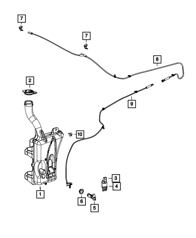 68171076AA - : Washer Level Sensor Grommet for Mopar Image