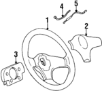 17998055 - Steering: Steering Wheel for Oldsmobile: Achieva, Silhouette Image
