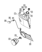 5113340AG - Electrical: Headlamp Park And Turn Lamp, Right for Mopar Image