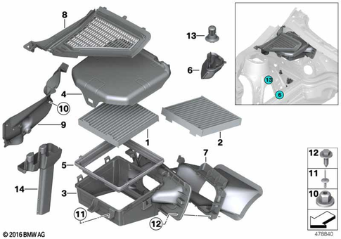 Microfilter for 2012 BMW X3 28iX #0