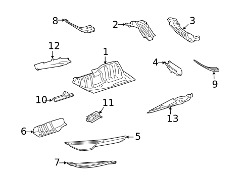 Floor for 2010 Mercedes-Benz GL350 #0