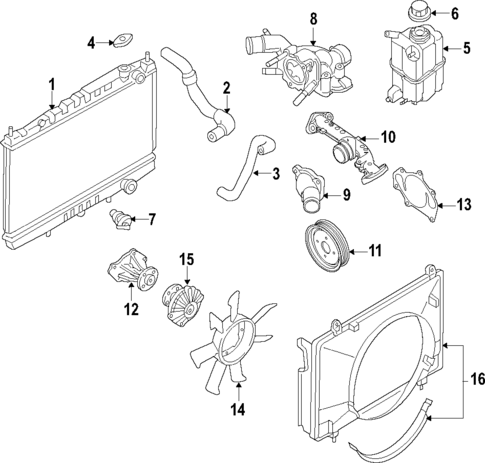 Water Pump for 2011 Nissan TITAN #1