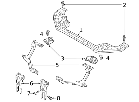 Radiator Support for 2017 Jaguar XE #1