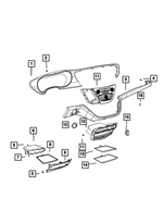7TG661X3AA - Interior Trim: Instrument Cluster Bezel for Mopar Image
