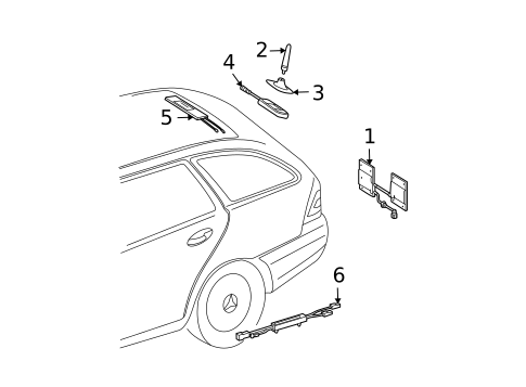Antenna & Radio for 2004 Mercedes-Benz C320 #1