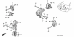 50826SV4000 - Body/Air Conditioning: BRACKET, FR. ENGINE MOUNTING for Honda Image