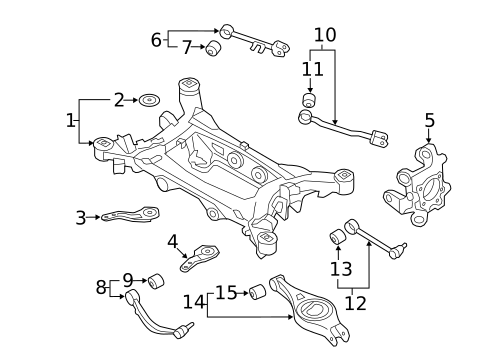 Rear Suspension for 2012 Hyundai Equus #1