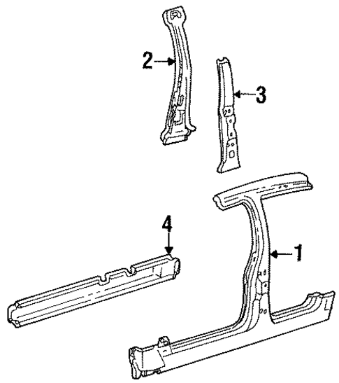 Center Pillar & Rocker for 2000 Lincoln Town Car #0