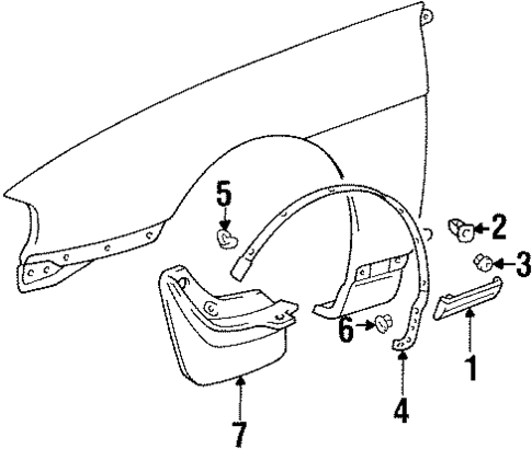 Exterior Trim - Fender for 1998 Lexus SC400 #0