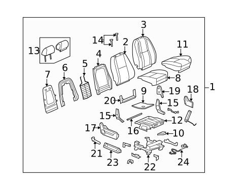 Front Seat Components for 2010 GMC Sierra 1500 #9