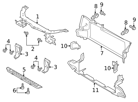 Radiator Support for 2017 Land Rover Discovery Sport #0