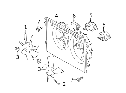Cooling Fan for 2011 Lexus ES350 #1