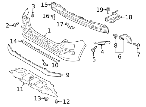 Bumper & Components - Rear for 2021 Hyundai Kona Electric #0