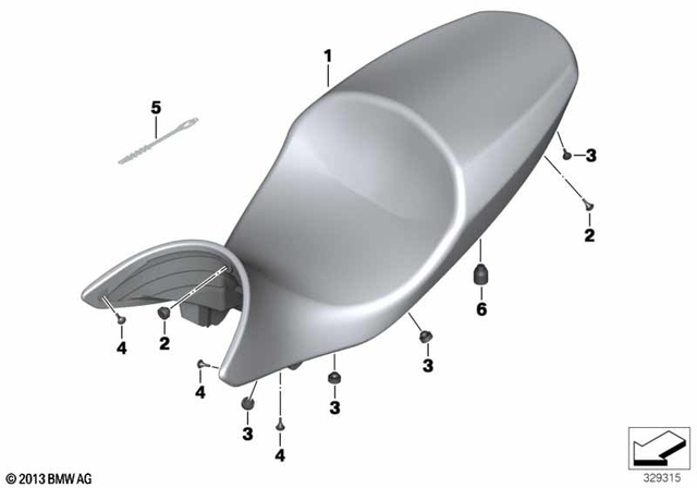 52532324346 - Seats and Seat Bench: Bump Stop for BMW-Motorrad Image