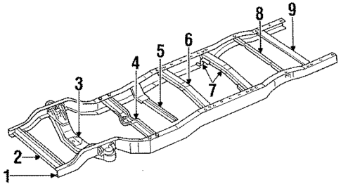 Frame & Components for 1990 Dodge W150 #1