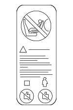 71239199611 - Body: Air Bag Label for BMW: 228i, 640i, 640i Gran Coupe, 640i xDrive, 640i xDrive Gran Coupe, 650i, 650i Gran Coupe, 650i xDrive, 650i xDrive Gran Coupe, 740i, 740Ld xDrive, 740Li, 740Li xDrive, 750i, 750i xDrive, 750Li, 750Li xDrive, 760Li, ActiveHybrid 7, i8, M235i, M6, M6 Gran Coupe, X1, X3, X4, Z4 Image