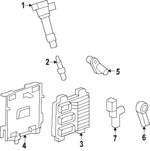 12696103 - Electrical: Ignition Coil for Buick: Enclave | Chevrolet: Traverse | GMC: Acadia Image