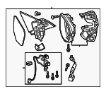 2019-2021 Honda Civic - Mirror Sub-Assembly L (R.C.)