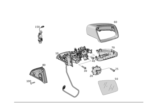 Outside Mirror, Right for 2017 Mercedes-Benz GLS550 #0