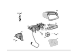 1668100693 - Driver Door: Mirror, Outer for Mercedes-Benz: GL350, GL450, GL550, GL63 AMG, GLE300d, GLE350, GLE400, GLE550e, GLE63 AMG, GLS350d, GLS450, GLS550, GLS63 AMG, ML250, ML350, ML400, ML550, ML63 AMG Image