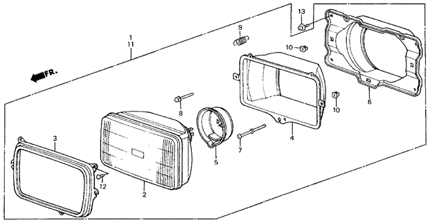 Headlight ('84-'85) for 1984 Honda Civic #0