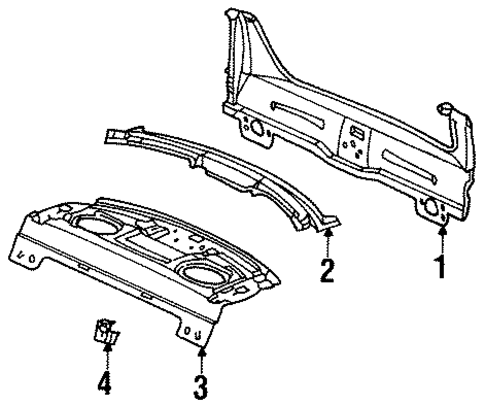 Rear Body for 1999 Cadillac DeVille #0