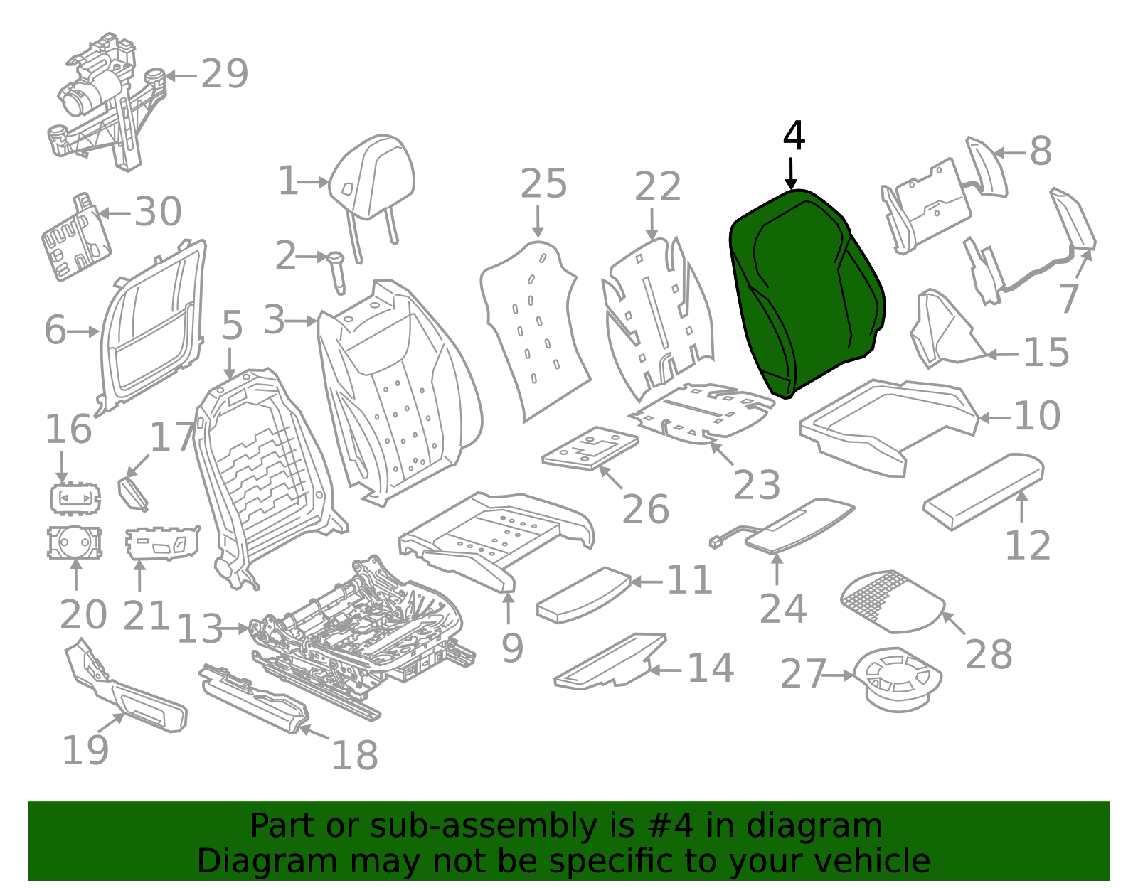 Seat Back Cover - BMW (52-10-5-A1E-1F1)