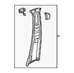 21769025021C34 - Body: Door Pillar Post Trim Set for Mercedes-Benz Image