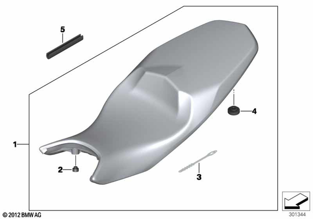 52538528620 - Ergonomics &amp; Comfort: Bench Seat, Black for BMW-Motorrad Image