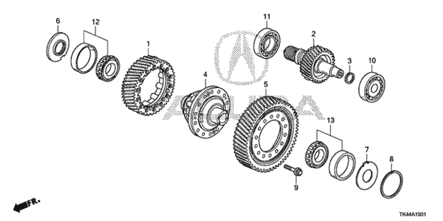 AT Differential (6AT) (4WD) for 2012 Acura TL #0