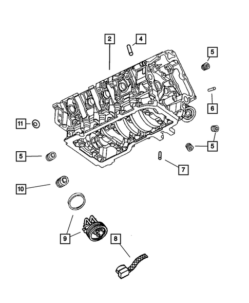 Cylinder Block for 2005 Dodge Ram 1500 #0